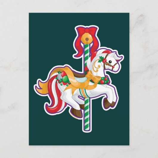 クリスマスの回転木馬 シーズンポストカード (正面)