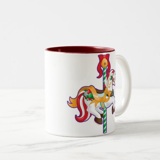 クリスマスの回転木馬 ツートーンマグカップ (正面右)
