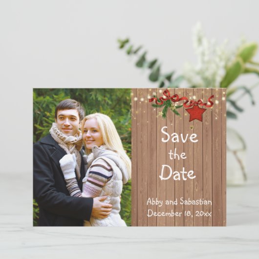 クリスマスの国の写真の保存日付 セーブザデート (スタンド正面)