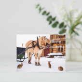 クリスマスの国の農場の牧畜動物の話の友人 シーズンポストカード (スタンド正面)