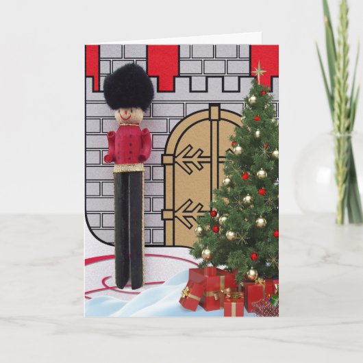 クリスマスの城門前のくるみ割り人形 シーズンカード (正面)