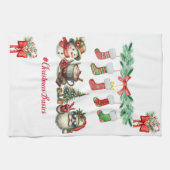 クリスマスの基本フェスティバルキッチンタオル キッチンタオル (横)
