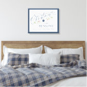 "クリスマスの場所"家族の名前の休日SVG キャンバスプリント (インサイチュ (寝室))