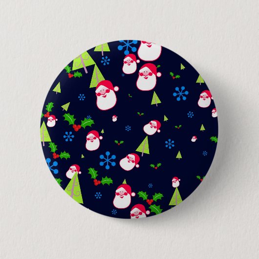 クリスマスの壁紙 缶バッジ (正面)