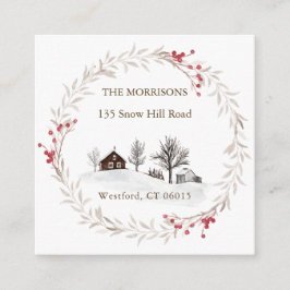 クリスマスの変更アドレスの新しいホーム エンクロージャーカード