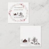クリスマスの変更アドレスの新しいホーム エンクロージャーカード (正面/裏面)
