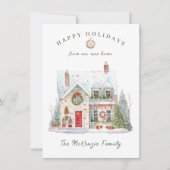 クリスマスの変更アドレスの新しいホーム シーズンカード (正面)