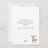 クリスマスの変更アドレスの新しいホーム シーズンカード (裏面)