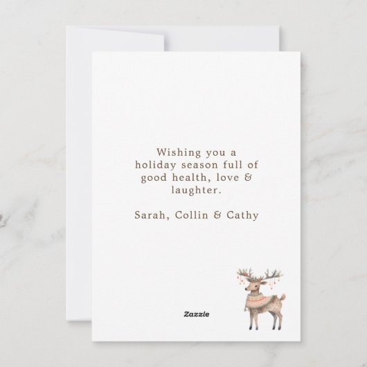 クリスマスの変更アドレスの新しいホーム シーズンカード (裏面)