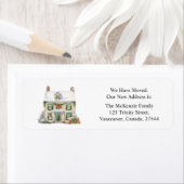 クリスマスの変更アドレスの新しいホーム ラベル (インサイチュ)