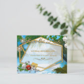 クリスマスの夏の日付を保存 案内ポストカード (スタンド正面)