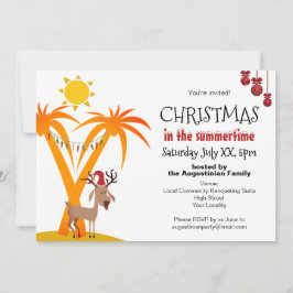 クリスマスの夏期パーティー 招待状