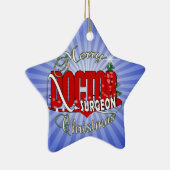 クリスマスの外科医の医者 セラミックオーナメント (右)