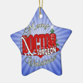 クリスマスの外科医の医者 セラミックオーナメント (左)