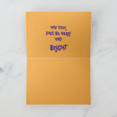 クリスマスの多色ライト動物の形 カード (内部)