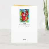 クリスマスの夜にランタンを持つサンタクロース シーズンカード (裏面)