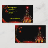 クリスマスの夜の不思議の国の赤セット 名刺 (正面/裏面)