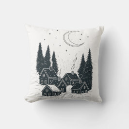 クリスマスの夜の夢 – 両面の冬 クッション