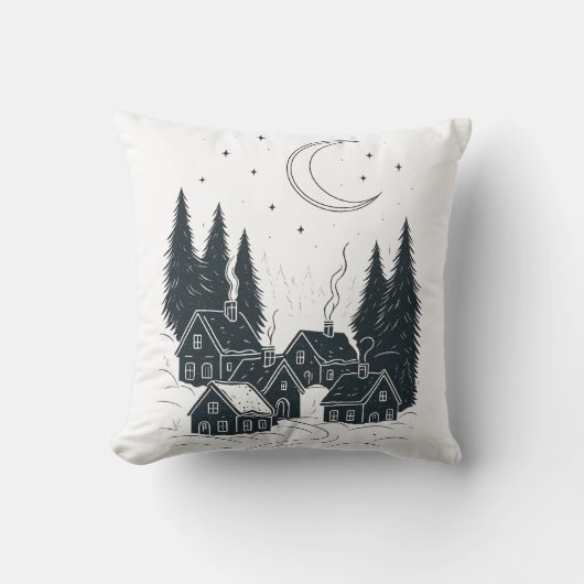 クリスマスの夜の夢 – 両面の冬 クッション (正面)