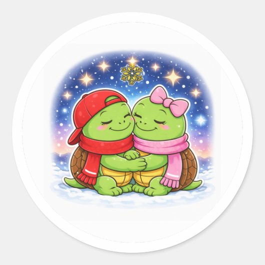 クリスマスの夜の愛 ラウンドシール (正面)