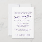 クリスマスの夜の空の星パーティの招待状紫 招待状 (裏面)