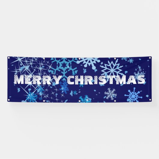 クリスマスの夜の雪 横断幕 (横)