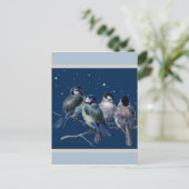 クリスマスの夜はがき（青と銀） シーズンポストカード (スタンド正面)