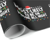 クリスマスの夜は一晩中電話に出る可能性が高い ラッピングペーパー (ロールコーナー)