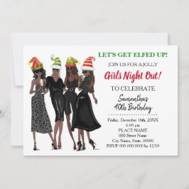 クリスマスの夜を楽しもう誕生日 招待状