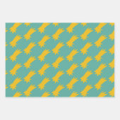 クリスマスの夜フィンランドのキャビン、木と射撃、 発砲 ラッピングペーパーシート (正面3)