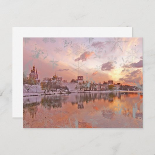 クリスマスの夜明けのポストカード ポストカード (正面/裏面)