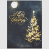 クリスマスの夜空に灯るツリー 薄葉紙 (正面)