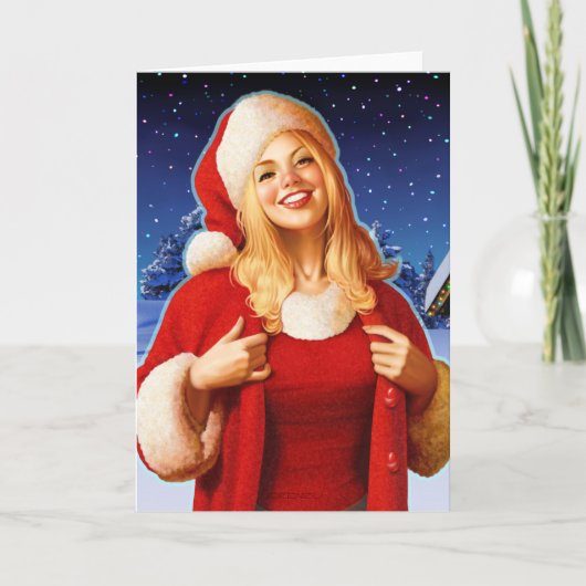 "クリスマスの夜"の近い上り シーズンカード (正面)