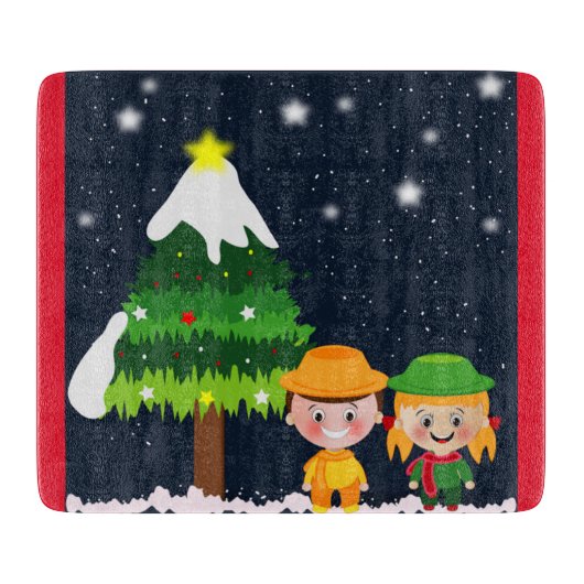 クリスマスの夜 カッティングボード (正面)
