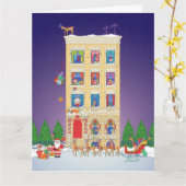 クリスマスの夜 カード (黄色い花)