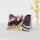 クリスマスの夜、ガウギンによる美術絵画 カード (黄色い花)