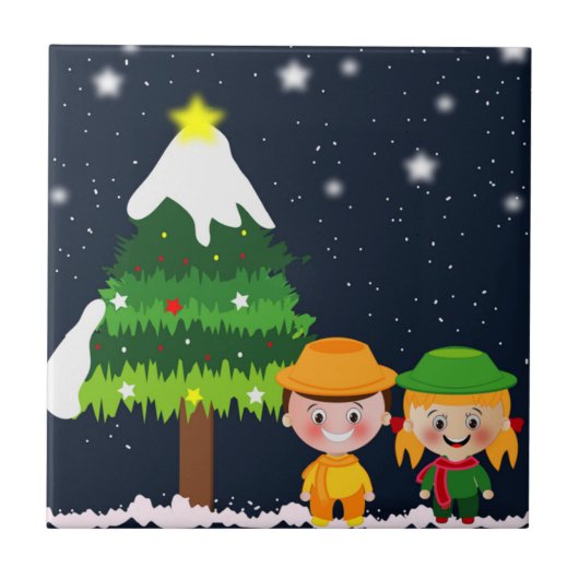 クリスマスの夜 タイル (正面)