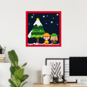 クリスマスの夜 ポスター (ホームオフィス)