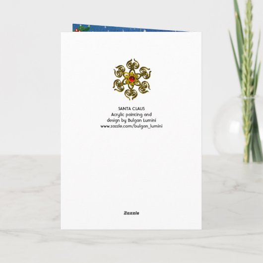 クリスマスの夜/葵の冠をかぶったサンタ シーズンカード (裏面)