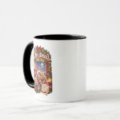 クリスマスの夢 – クリスマスの朝の温かなコーヒー マグカップ (正面左)