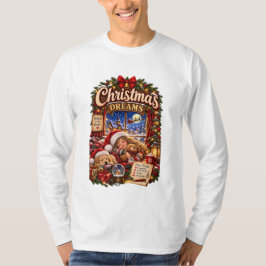 クリスマスの夢 - ビンテージのほっこりとしたホリデーマジック Tシャツ