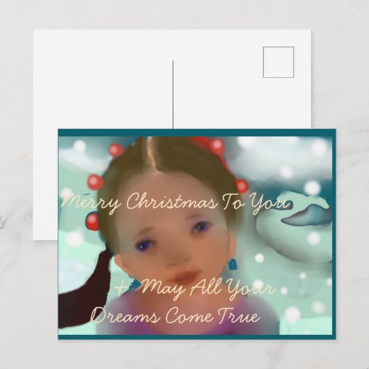 クリスマスの夢 ポストカード (正面/裏面)