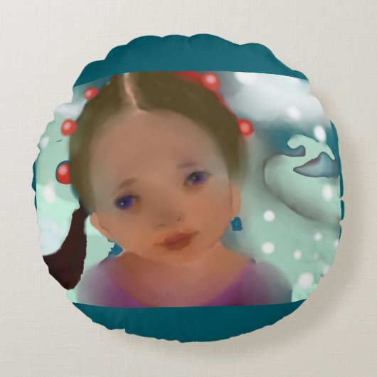 クリスマスの夢 ラウンドクッション (正面)