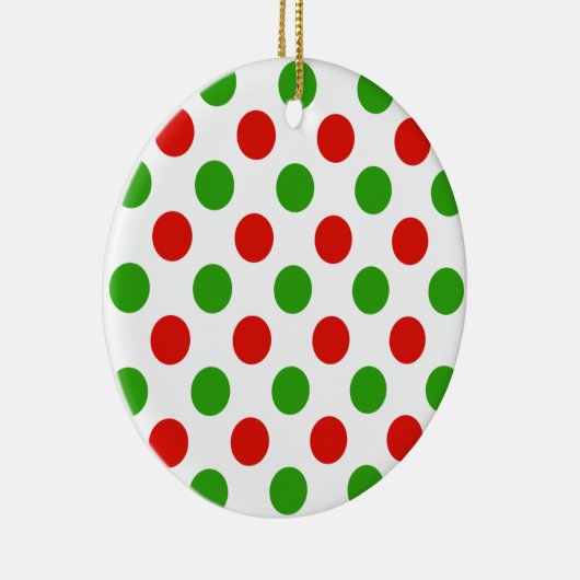 クリスマスの大きい水玉模様パターン陶磁器のオーナメント セラミックオーナメント (右)