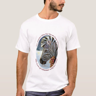クリスマスの大人のTシャツのためのシマウマ Tシャツ