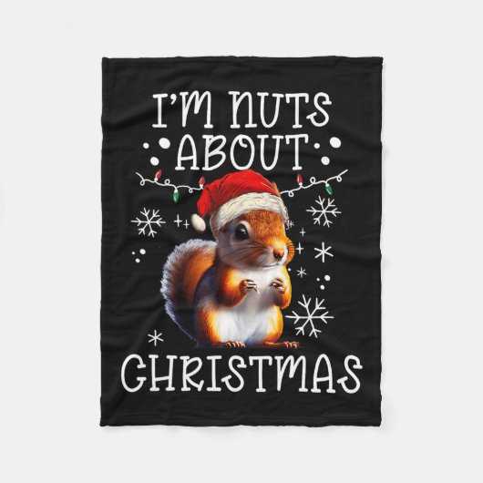 クリスマスの大好きおもしろいなクリスマス フリースブランケット (正面)