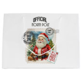 クリスマスの大規模抱き枕まで開かない ラージペーパーバッグ (正面)