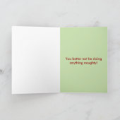 クリスマスの天井猫カード シーズンカード (内部)