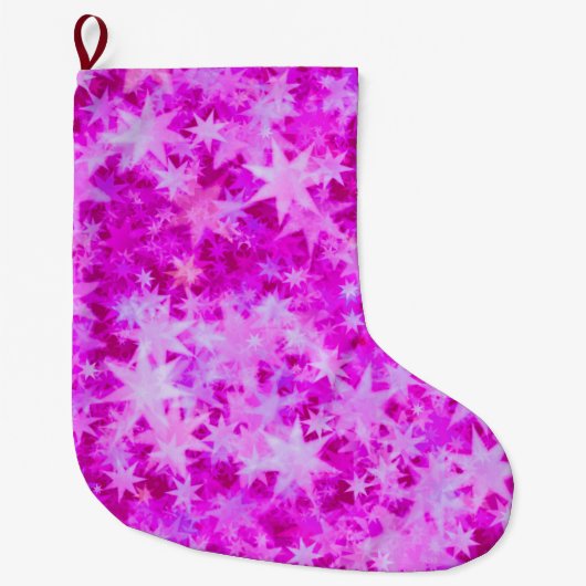 クリスマスの天体的な花開き ラージクリスマスストッキング (正面)
