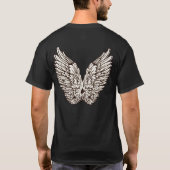 クリスマスの天使によってはTシャツが飛びます Tシャツ (裏面)